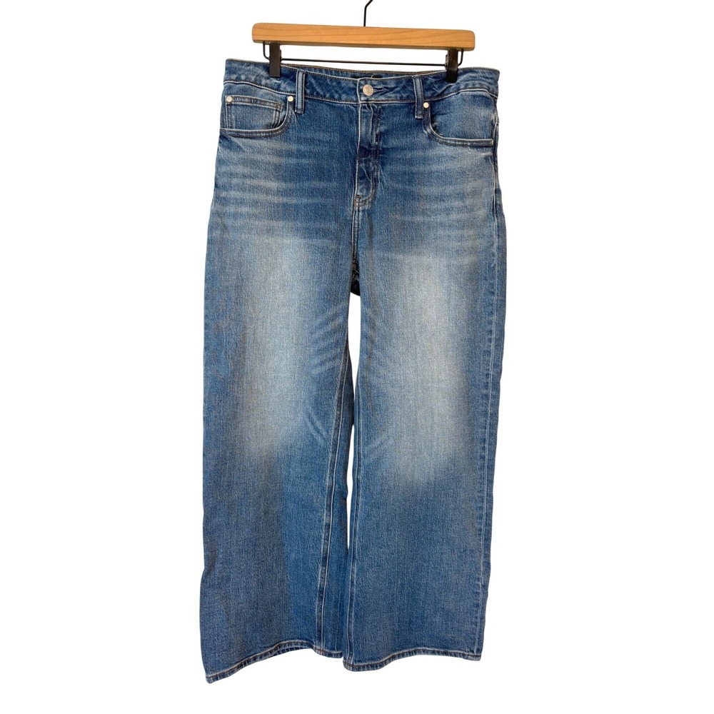 NWT Quince Bella Stretch Relaxed Straight Jeans Atlantic Blue Size 32